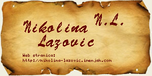 Nikolina Lazović vizit kartica